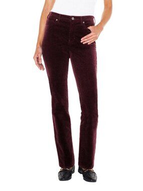 NEW Well Worn Womens High Rise Corduroy Pants NWT 10/30 Burgundy Stretch